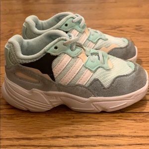 Toddler adidas sneakers. Previously worn.
